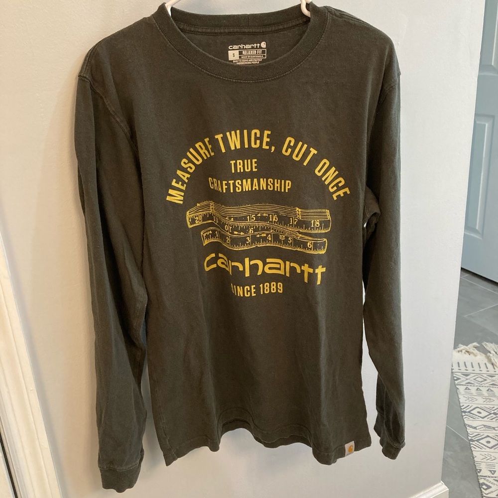 Carhartt True Craftsmanship Long Sleeve Shirt Mens Sz Small